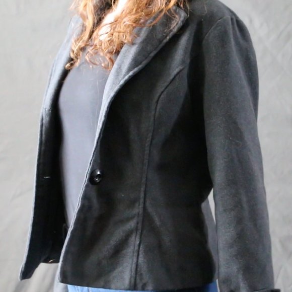 DownEast Grey Pea Coat - Picture 2 of 2